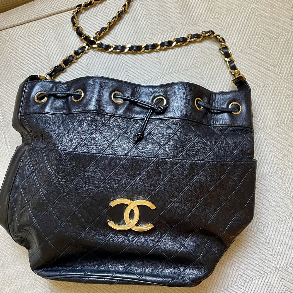 Vintage Chanel Drawstring Bucket Bag